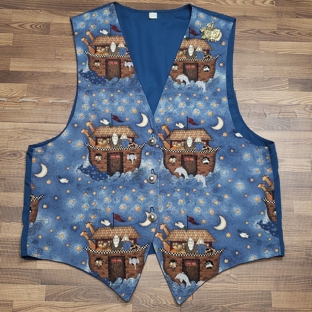 Noah's Ark print Vest size medium